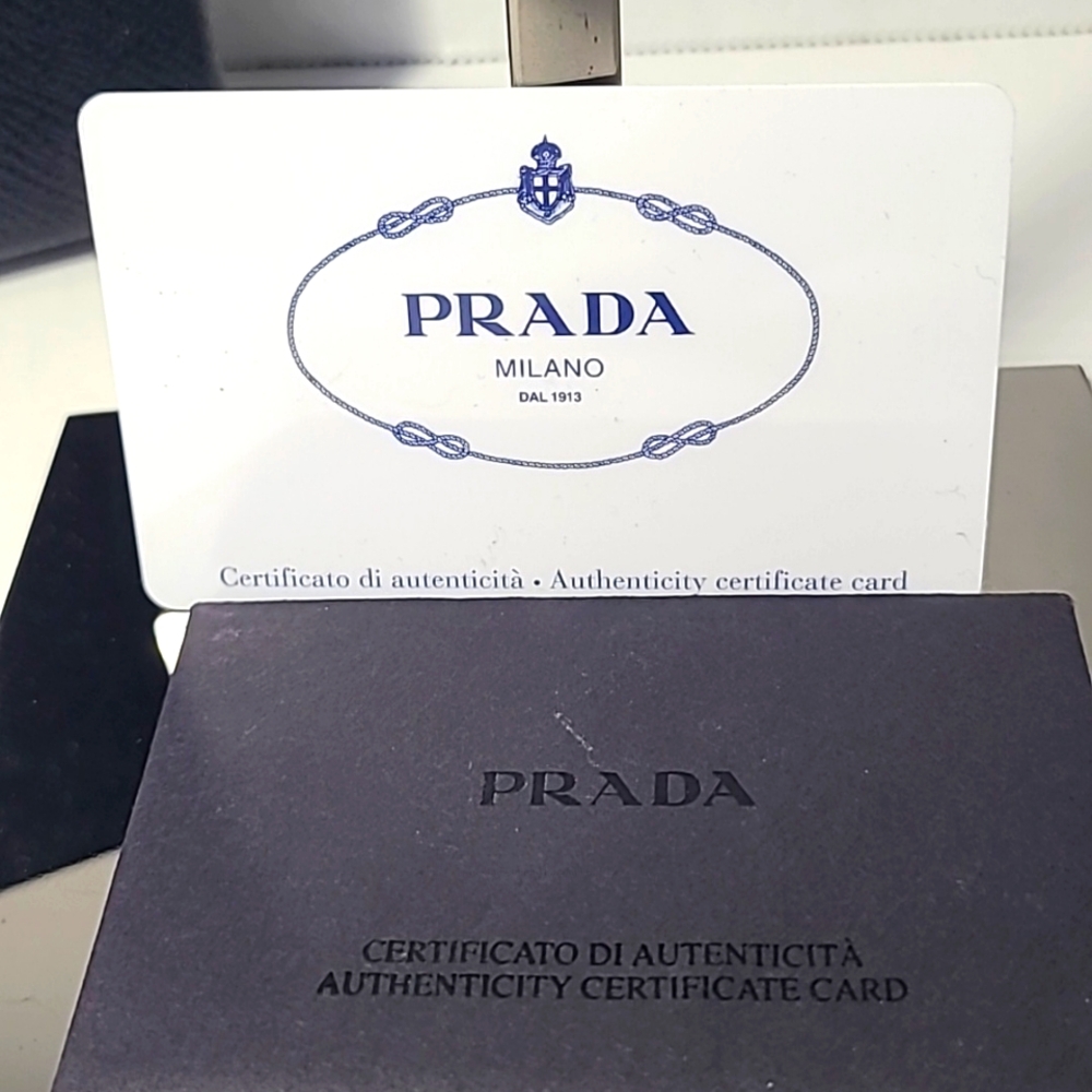 Prada Saffiano 1M1438 Wallet/Wristlet (bi-fold) Cobalto - Picture 8 of 13